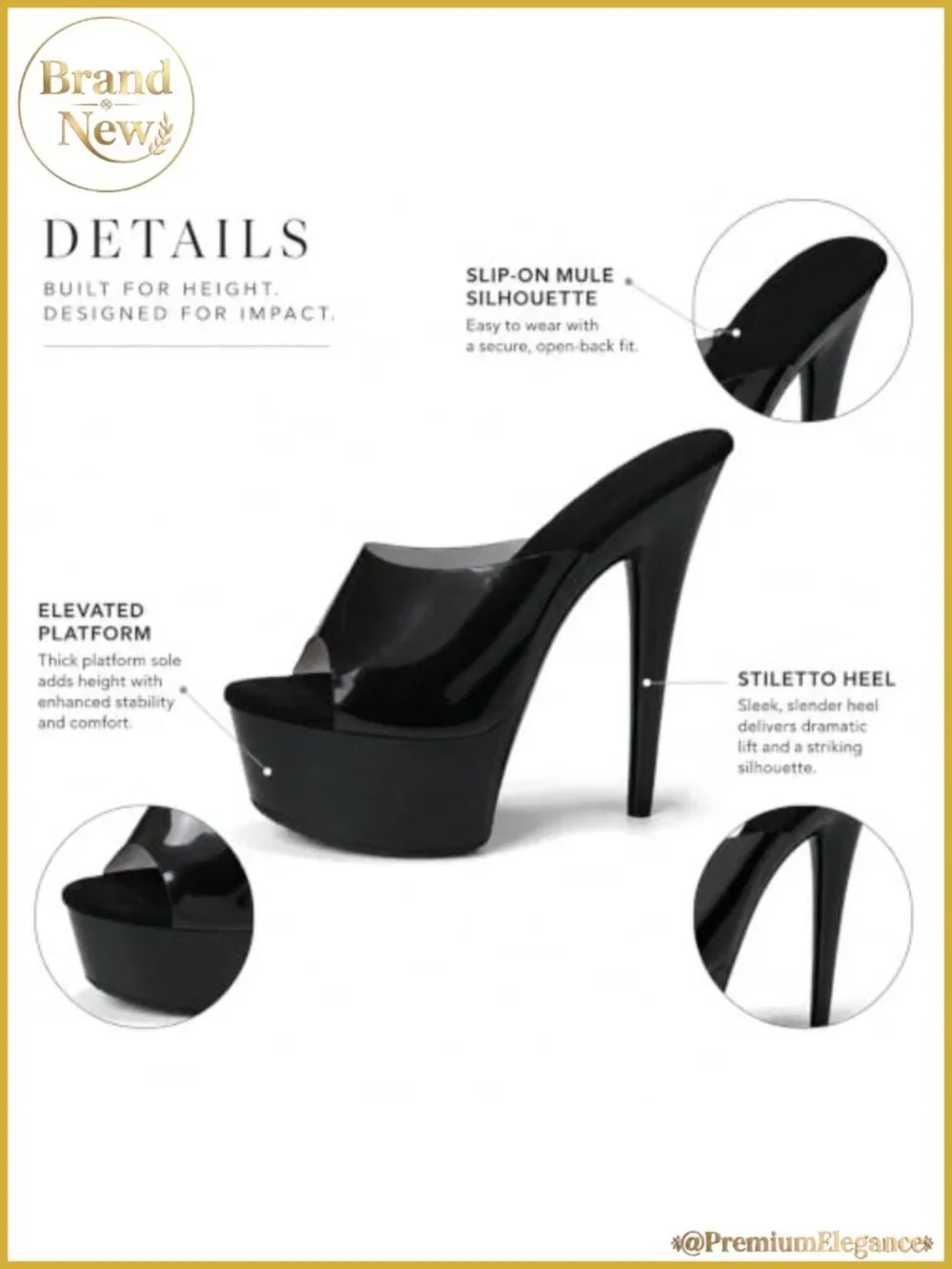 Women's 6in Platform High Heels Stiletto Pole Dance Exotic Sandal Shoes